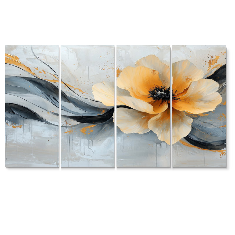Gilland - Abstract Wall Art - ensemble de décorations murales modernes, H 32 po x l 64 po