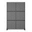 Modern 47 in. L x 16 in. W x 72 in. H Black Galvanized Steel Dig Privacy Galvanized (1-Pack)