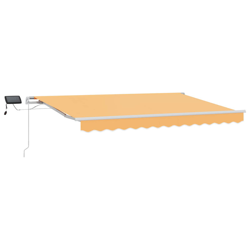 VidaXL Polyester Cover Retractable Patio Awning, Sand, Solid Colour, Does Not Applycm H x 400cm W x 350cm D