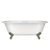 Cheshire 68-5/8" x 31-3/8" Freestanding Soaking Bathtub in Volcanic Limestone with Overflow Hole