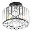 Plafonnier semi-encastré cylindrique en cristal à 1 lumière à intensité variable-845498494-863158133