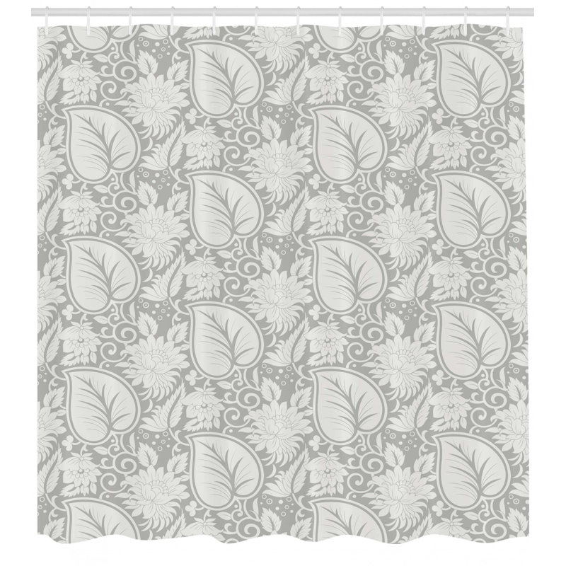 Shower Curtain with Hooks Included, 70" H x 69" W