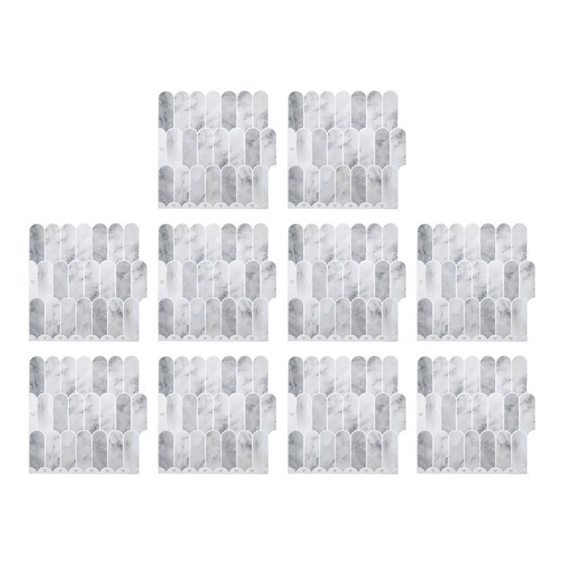 30.5 x 30.5 cm PET/PU Tile , Grey/White