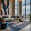 Machine Washable Grey Area Rug-567178746