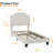  Twin Bed Frame with Velvet Upholstered Headboard, Wooden Slat Support, Non-Slip, No Noise, Easy Assembly, Teen Bedroom-1338932328