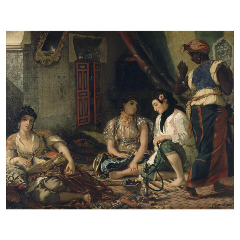 Femmes d'Alger dans leur appartement par Eugène Delacroix - Estampe numérique, H 32 po x l 40 po