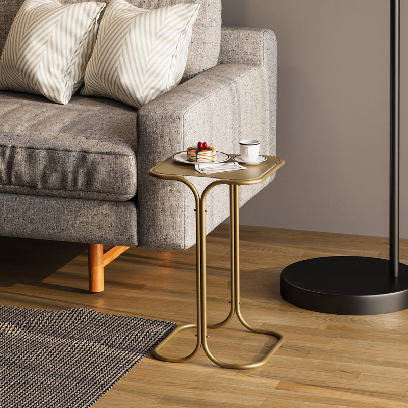 Glorias End Table, Gold, Gold