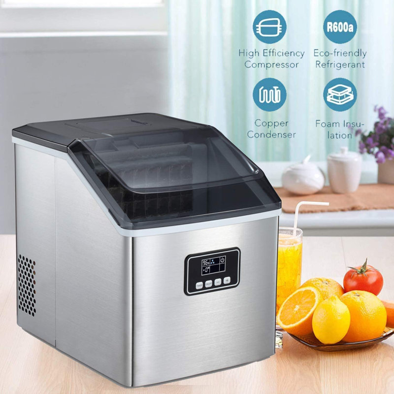 YUKOOL 48 Lb. Daily Production Cube Ice Portable Ice Maker