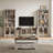 Callison Farmhouse Entertainment Center With Bookcases For 65'' TV, Modular Living Room TV Stand Set-131909241-131909247