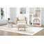 Fauteuil demi-tonneau et repose-pieds en velours capitonné de 28,35 pouces de large Misheel-86917205