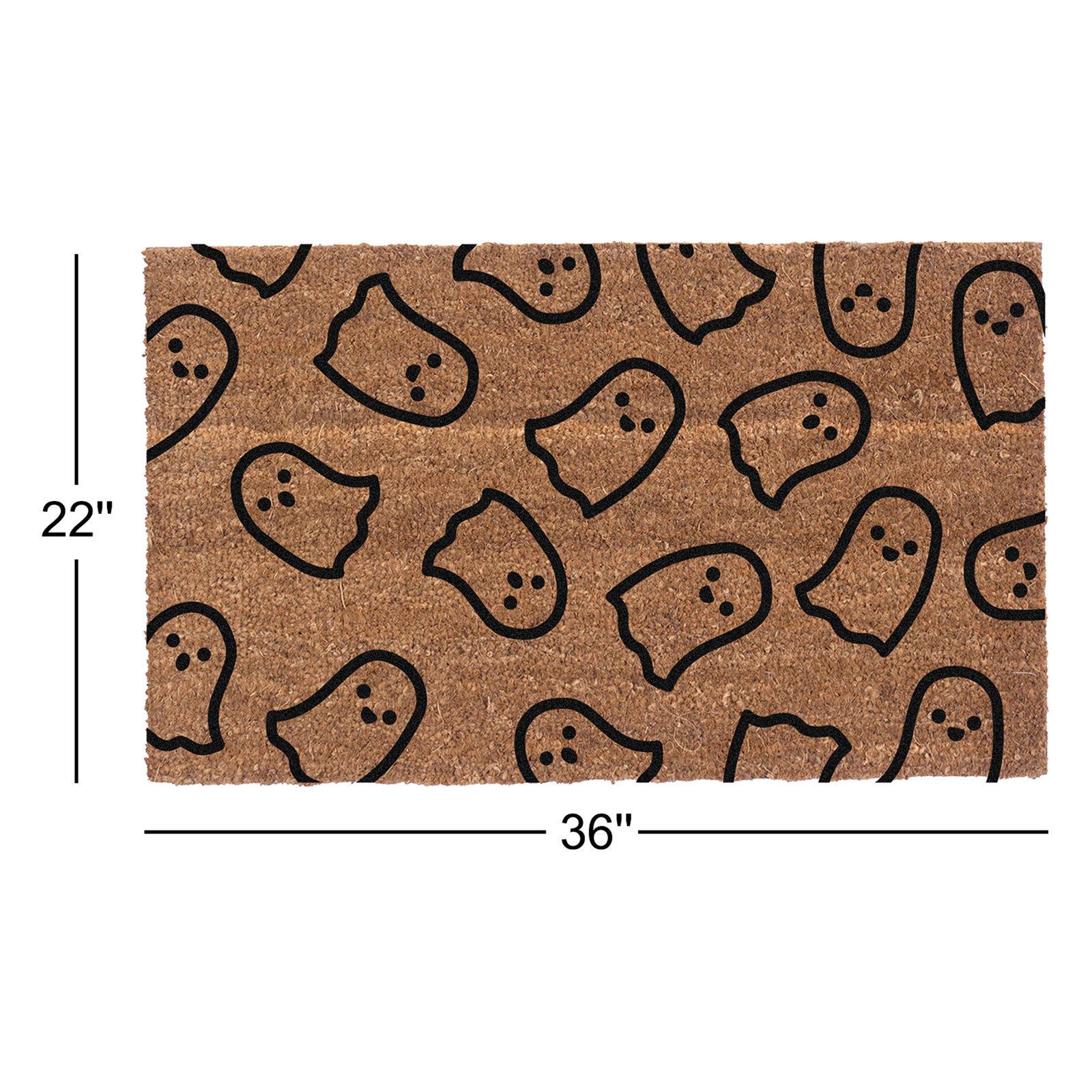 Dimitrious Non-Slip Halloween Outdoor Doormat, Brown/Black, 22" W x 36" L