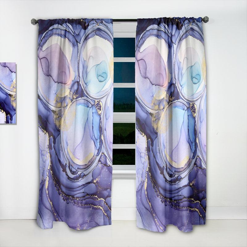 Paire de rideaux semi-transparents avec passe-tringle