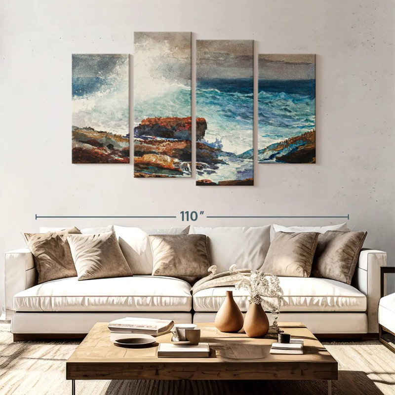 Gillard, marée entrante, Scarboro, Maine, H 54 po x l 84 po