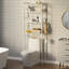 Calirose 23.6" W x 68 "H x 9.4" D Over The Toilet Storage with 4-tier shelf & 4 hooks-875606902