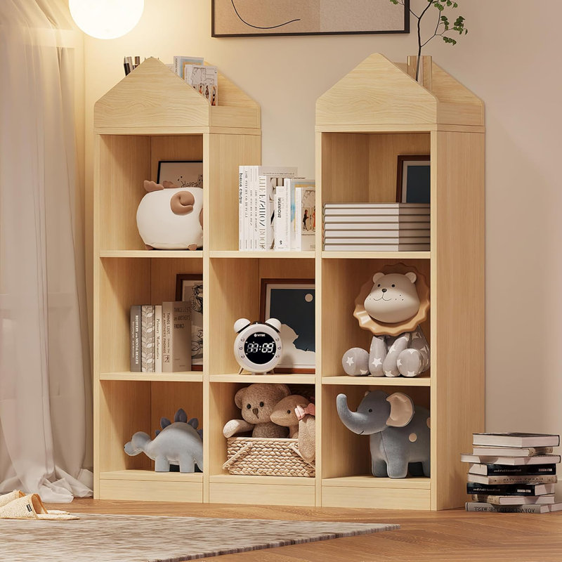 Organisateur de bibliothèque et jouets pour enfants 8 cubes avec coin lecture