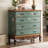 Green Solid Wood Accent Cabinet-1315308270