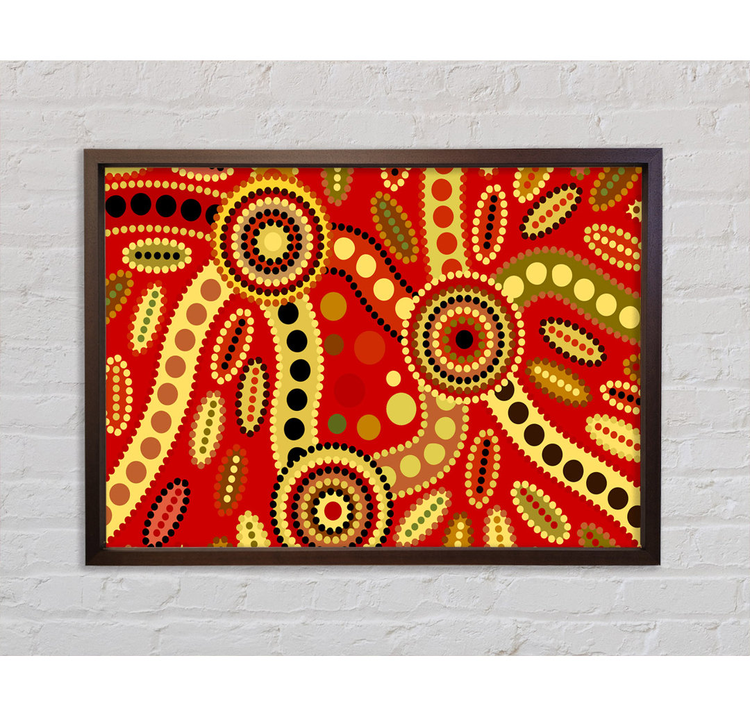 Aboriginal Tribal - Einzelner Bilderrahmen Kunstdrucke auf Leinwand