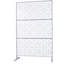Écran d'intimité extérieur et intérieur en métal H 76 po x l 48 po, écran d'intimité décoratif autoportant pour terrasse de balcon de terrasse, panneaux de clôture d'intimité pour jardin extérieur PS106 BLANC-122260607