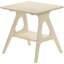 Table de bout Mid-Century moderne en bois avec design sculptural et fabrication durable