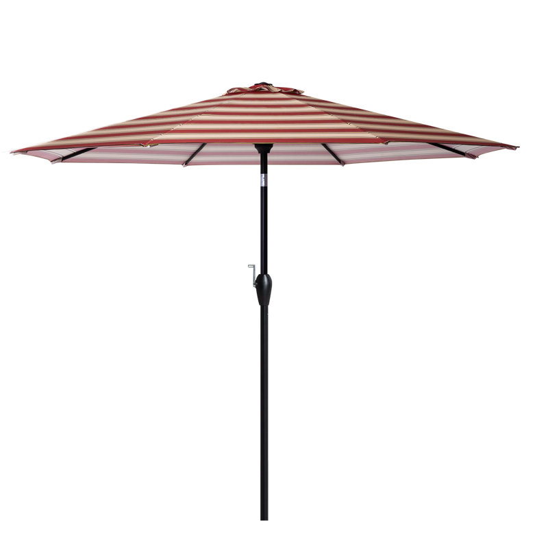Parasol de marché 9 pi Monoceros, Rouge / crème