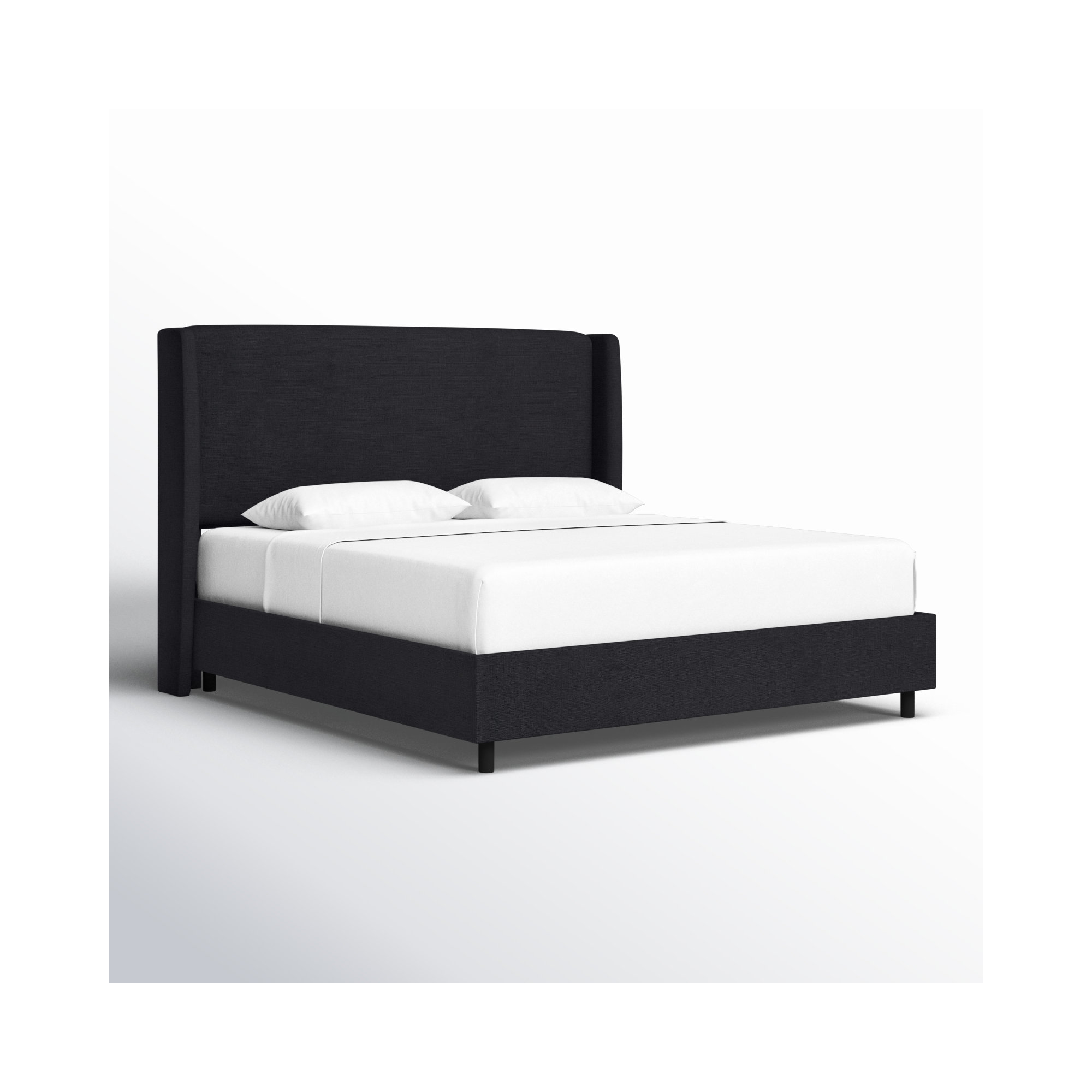 Tilly Upholstered Bed, California King, Classic Black Linen