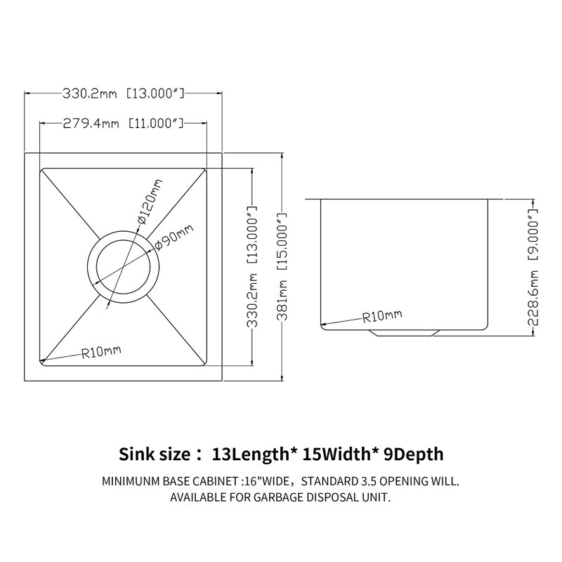 Undermount Kitchen Sink Single Bowl Kitchen Sink Basin