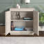 Buffet décoratif 2 portes en bois avec tablette réglable-163879270