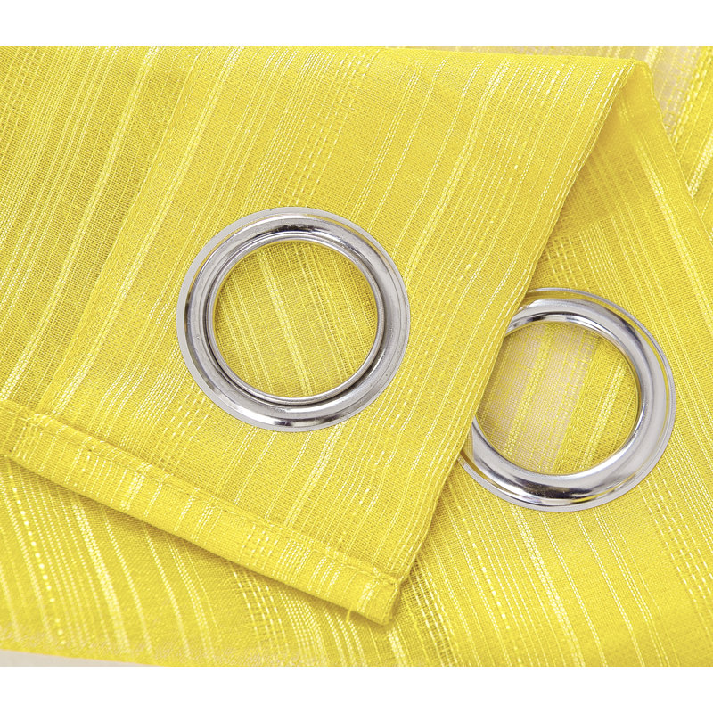 Hayle Semi Sheer Curtain Single Panel, Yellow