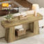 Console étroite en bois manufacturé avec tablettes-1624282346