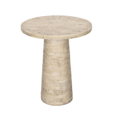 22" Square Cream Side Table With Magnesium Base - 22x22x25.5", For Nightstands, Entryway, Plants, Living Room 22x22x25.5" Versatile In Bedroom, Plant Stand, Decor