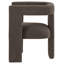 Chaise d'appoint d'appoint rembourrée en tissu chocolat brun-2033200413