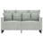 vidaXL 2-seater Sofa Light Grey Velvet (100% polyester), Metal, Textilene-521748078-521748079