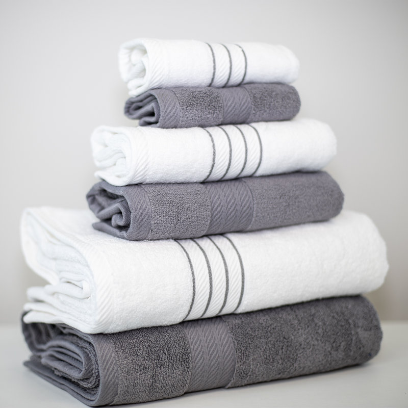Ensemble de serviettes 6 pièces 100 % coton , Platinum