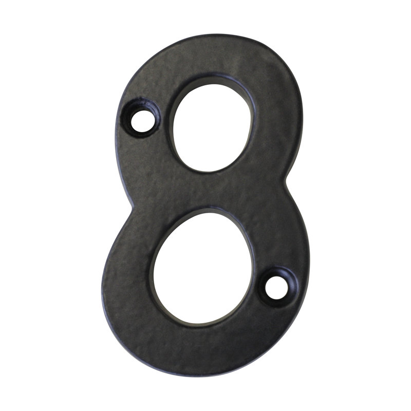 Numéro de maison 2 po, 8, Noir