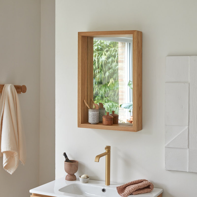 Easy Rectangle Solid Wood Mirror