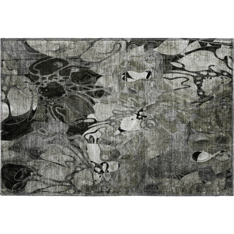 Premium Machine Washable Cerrito AMF558 Gray Rug