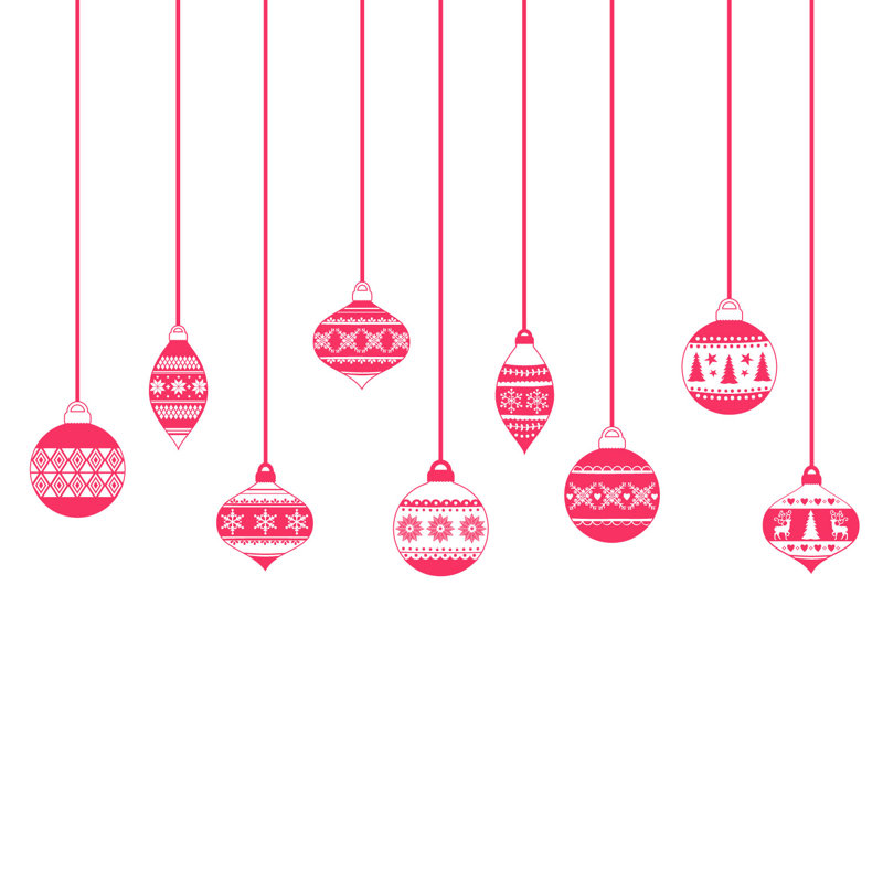 Wall Decal, Pink/White