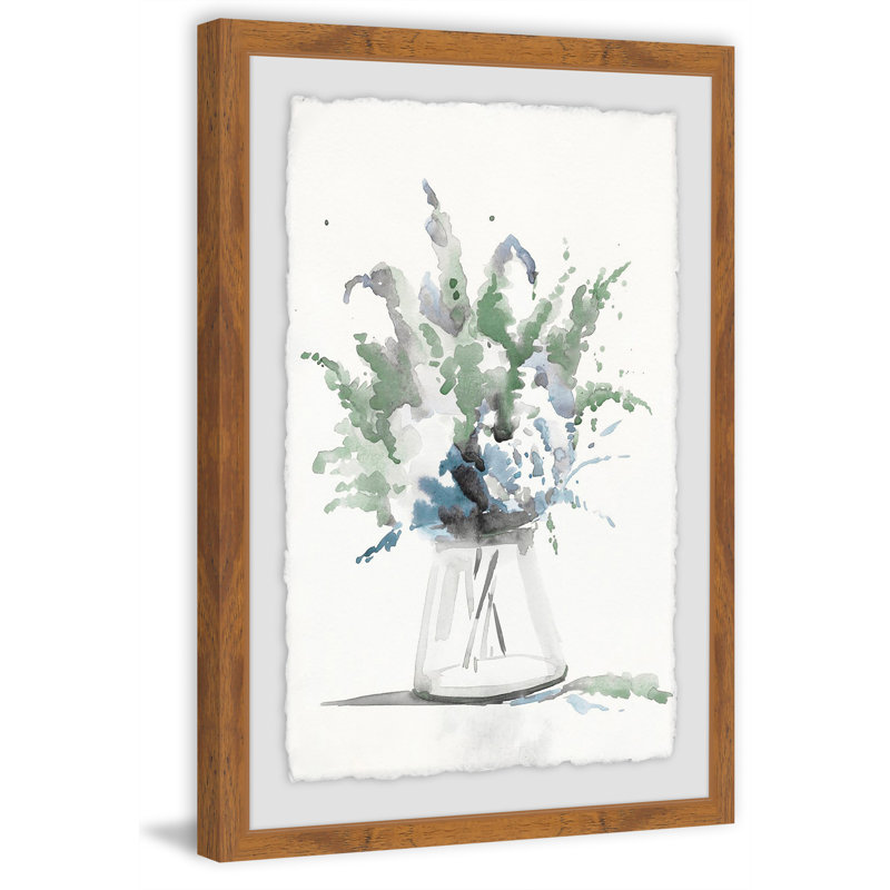 Fern Bouquet 1 Piece Single Picture Frame Painting, 61cm H x 41cm W x 4cm D