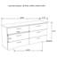 Commode 6 tiroirs ultrabrillante