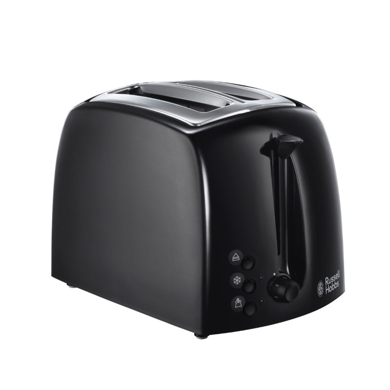 Russell Hobbs 2 Slice Textures Toaster, Black