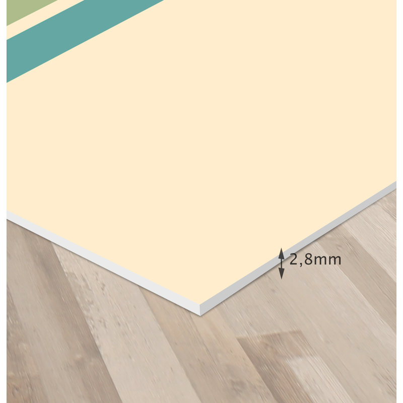 Birmadevi Vinyl Machine Printed Area Rug, Rectangle 3'8.1" x 6'6.7"