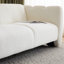Canapé 83 pouces à 3 places Boucle, design Wave, salons, chambres, bureau, blanc