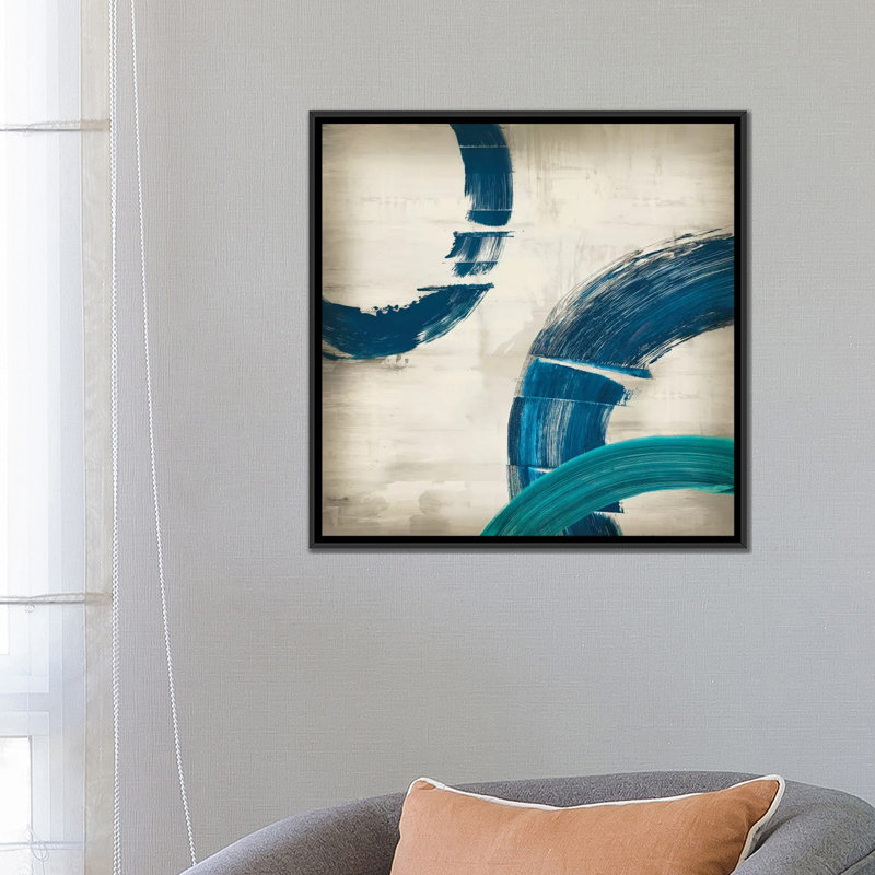 « halcyon ii », impression sur toile, H 18 po x l 18 po x P 1,5 po, Toile avec cadre noir, Pas de tapis