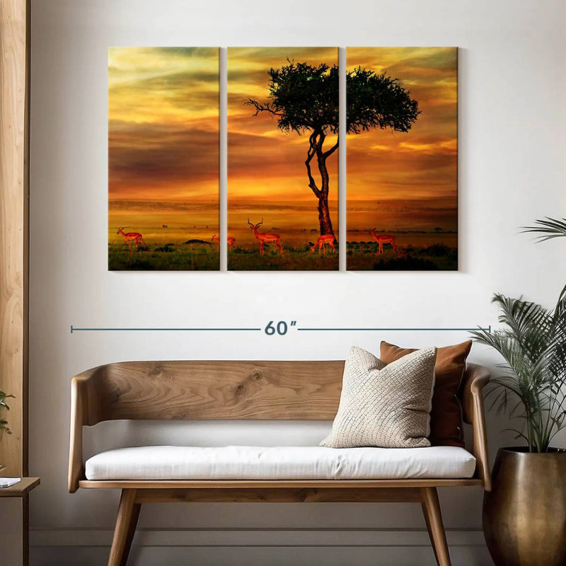 African Impalas, 32" H x 50" W
