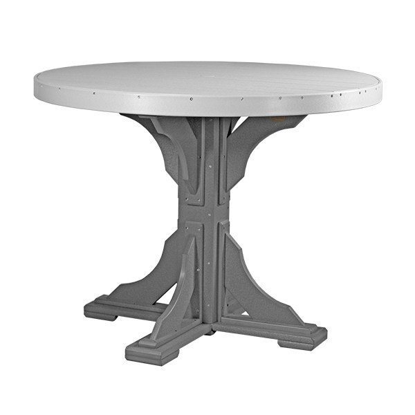 Table ronde 42 po Tillo, Gris tourterelle, Ardoise, l 48,25 po x L 48,25 po x H 30,25 po