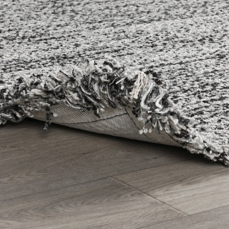Bradbury Solid Wool Blend Area Rug Gray, Rectangle de 5 pi x 8 pi