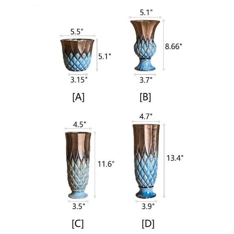 Pendley Handmade Ceramic Table Vase, 11.6'' H X 4.5'' W X 3.5'' D