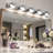35" 5-Light Chrome Dimmable Integrated LED Bathroom Vanity Light, 360° Rotating Sconce-1241372909