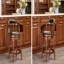 Tabouret de bar confortable en cuir avec plateau pivotant à 360 degrés, idéal pour la cuisine à domicile et les bistro-1583318870