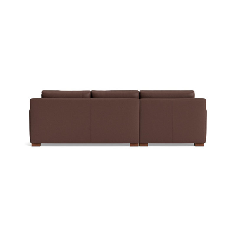Catalina Chaise Sectional, Left Hand Facing, Leather - Deep Blue
